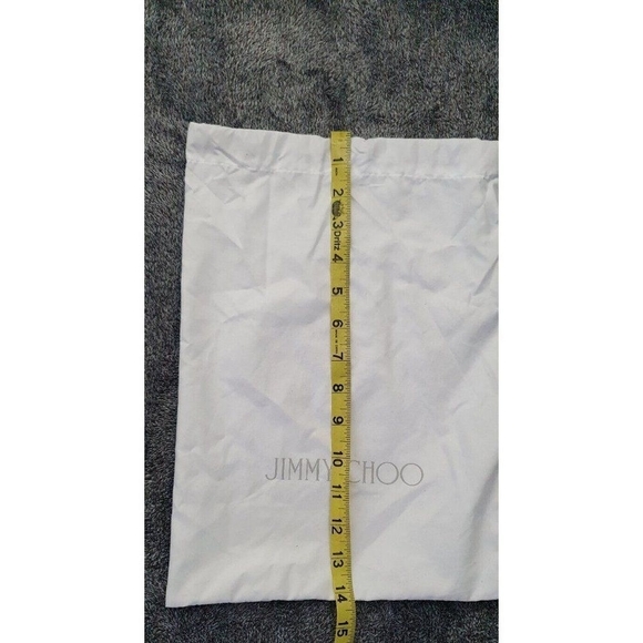 Authentic Jimmy Choo Dust Bag White Storage Drawstring Cover 10" X 14 - Picture 4 of 5